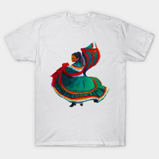 Baile Folklorico Vestido Verde T-Shirt by Florentino